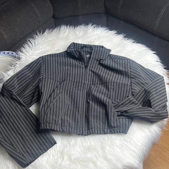 ALO Yoga Jackets & Blazers - ALO Yoga Charcoal Pinstripe Women's Blazer